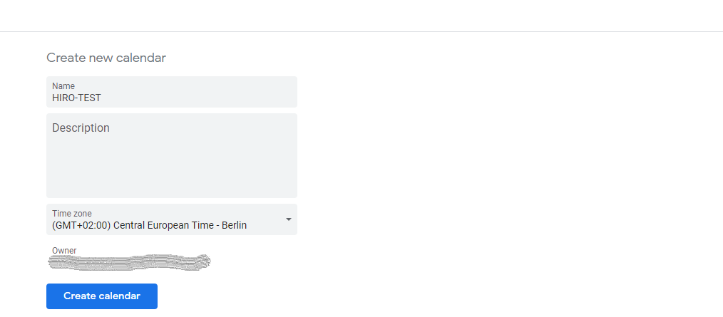 new google calendar